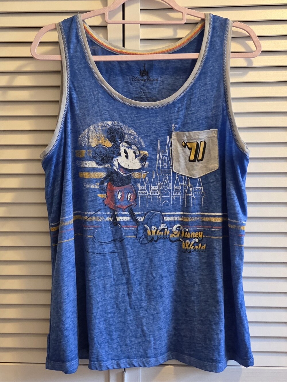 Disney Parks Walt Disney World '71 Vintage Look Tank Top L